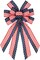 Large Patriotic Wreath Bows, Patriotic Star and Stripe America Flag Bow for Front Door